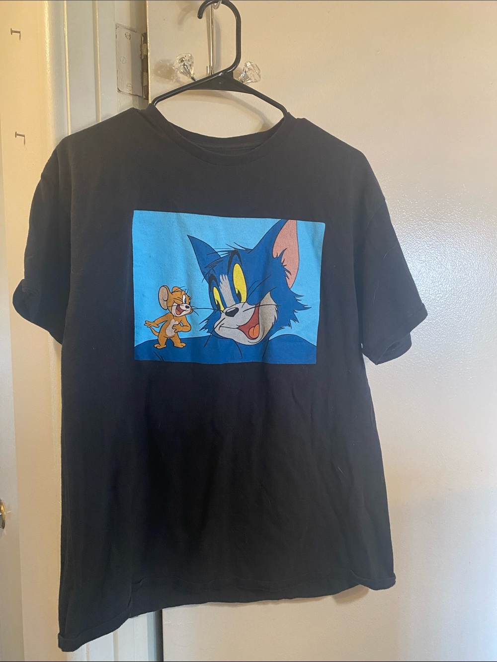 Black Tom & Jerry Graphic Tee - Short Sleeve